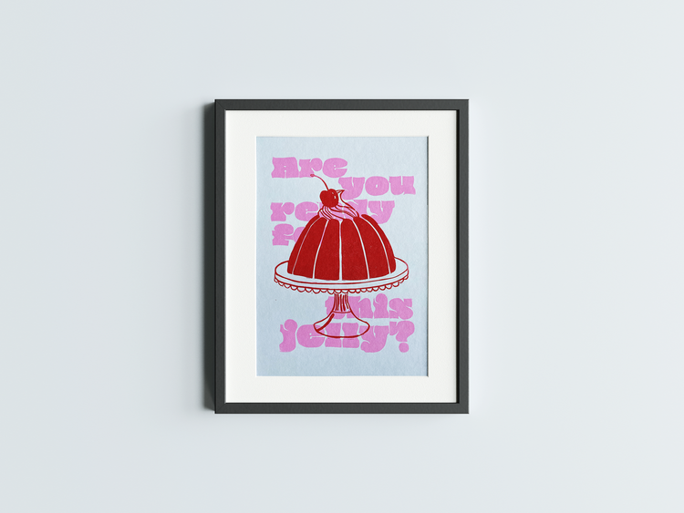 Ready For This Jelly Lino Print