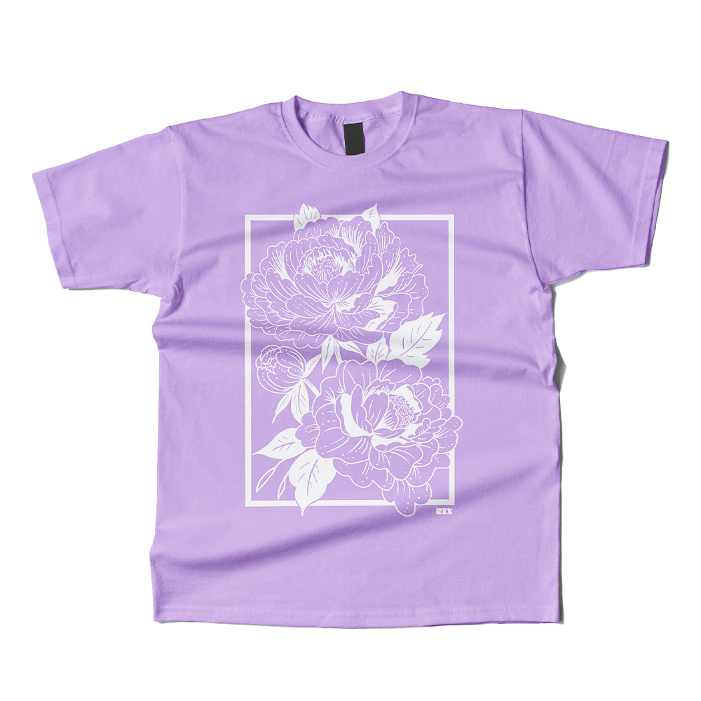 Peony Bloom T-Shirt - Lavender