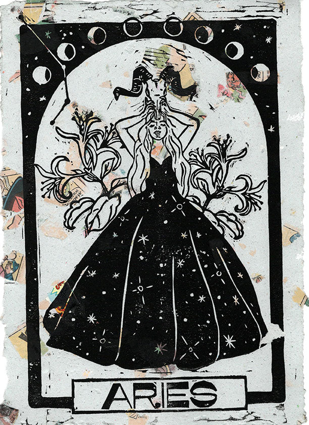 Aries Lino Print
