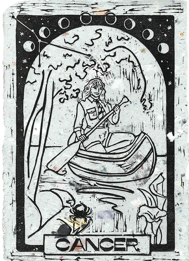 Cancer Lino Print