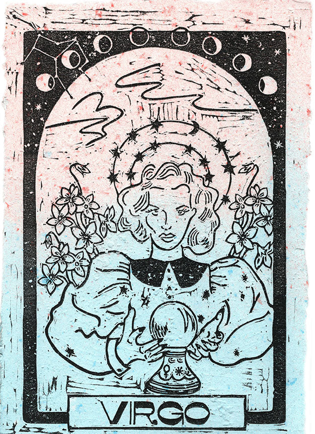 Virgo Lino Print