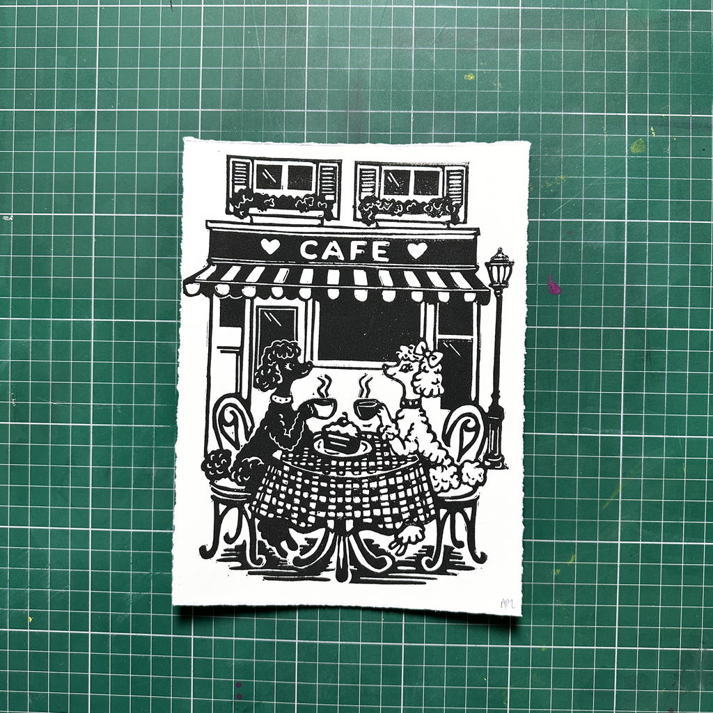 Black Puppy Love Print