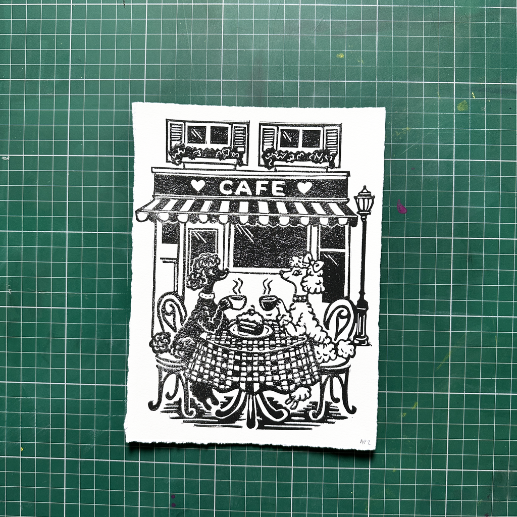 Black Puppy Love Print