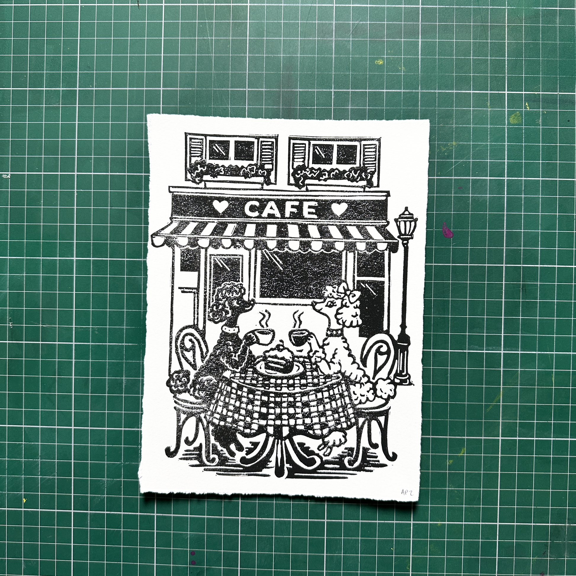 Black Puppy Love Print