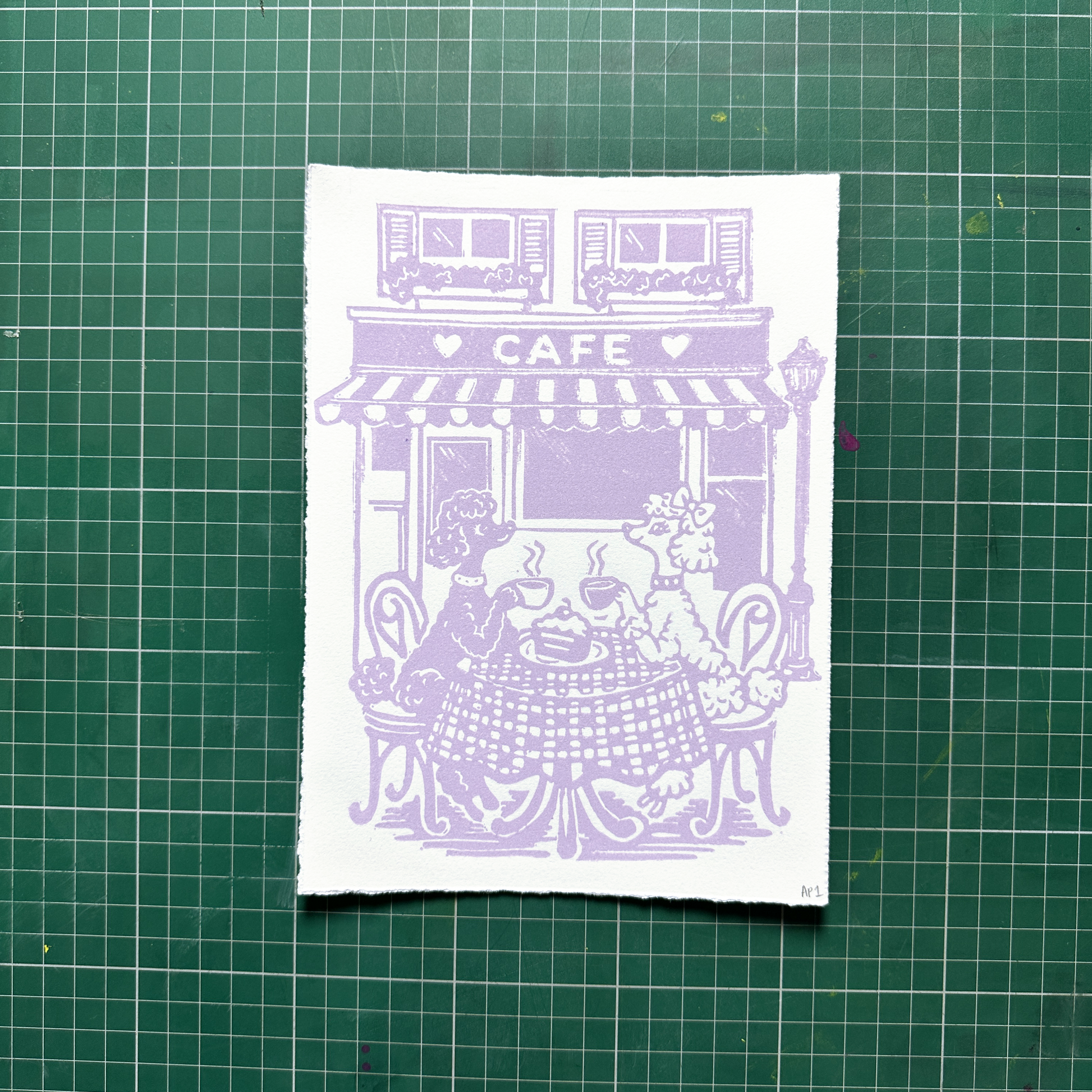 Purple Puppy Love Print