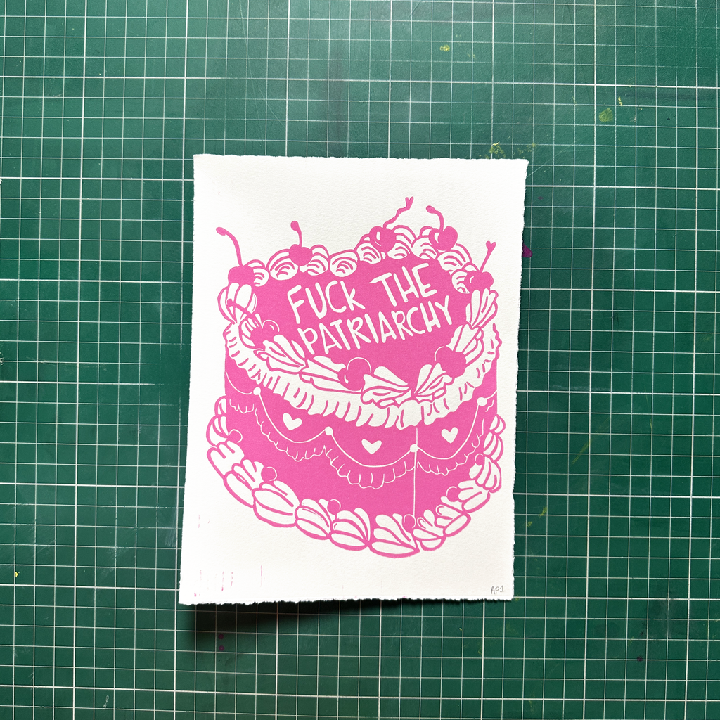 Pink Patriarchy Cake Print