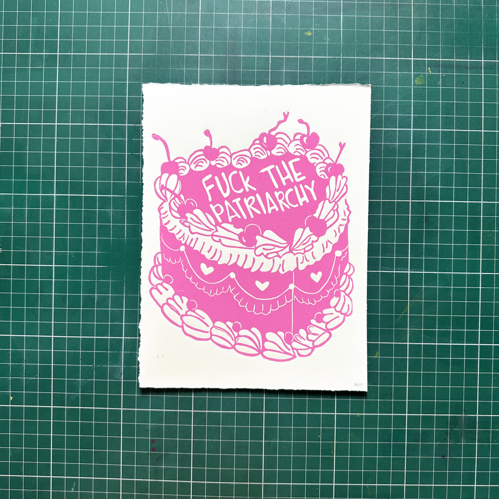 Pink Patriarchy Cake Print