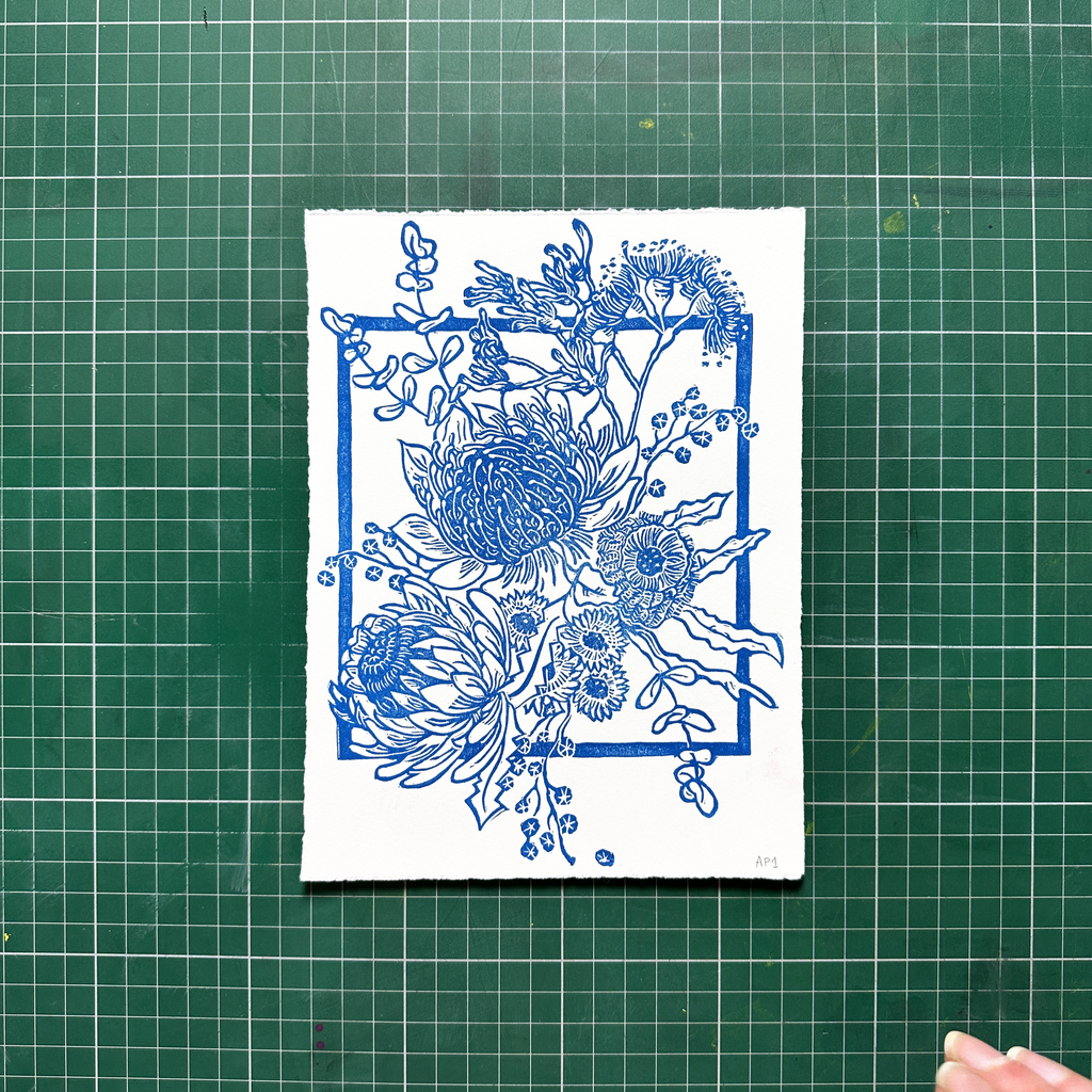Blue Wildflower Print