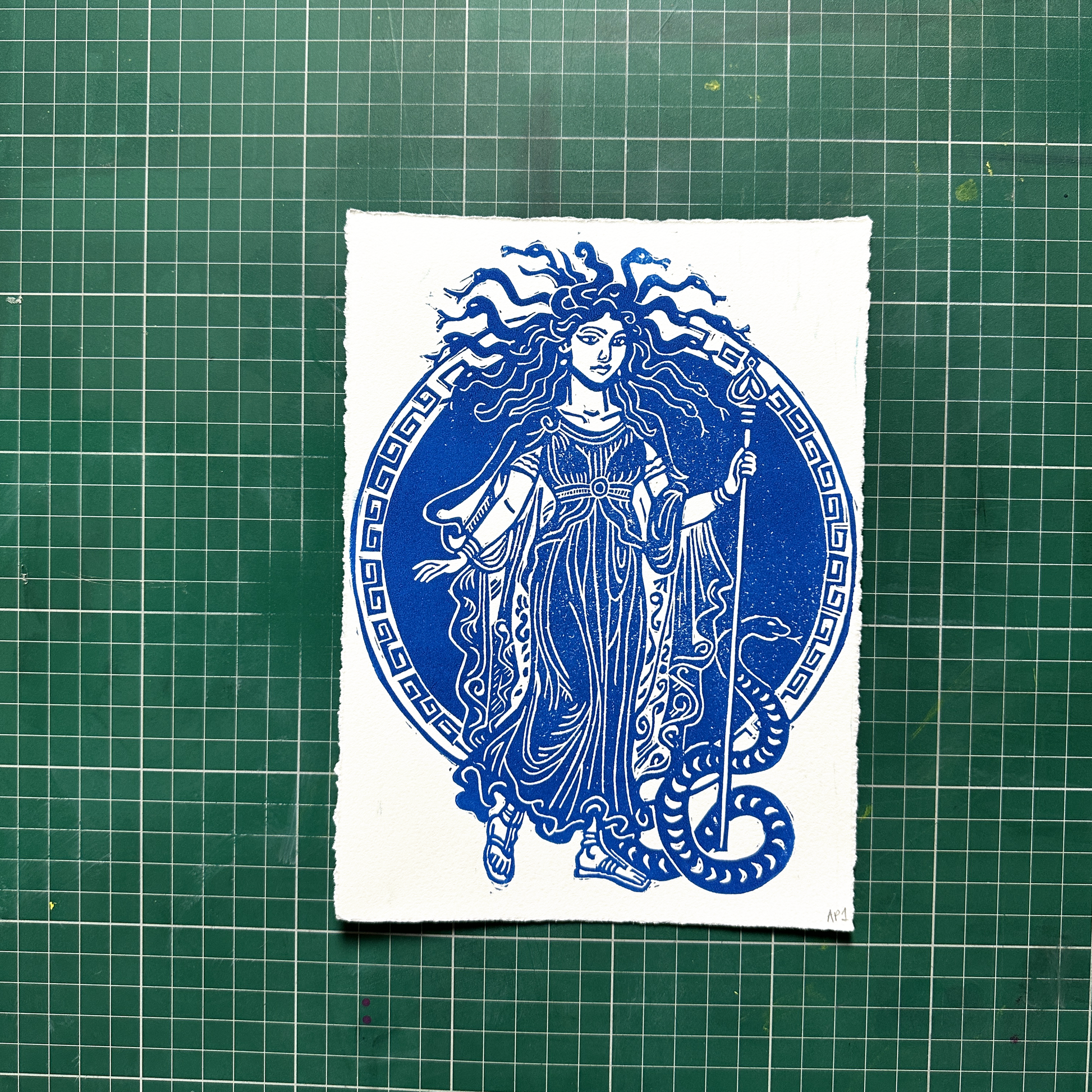 Blue Medusa print