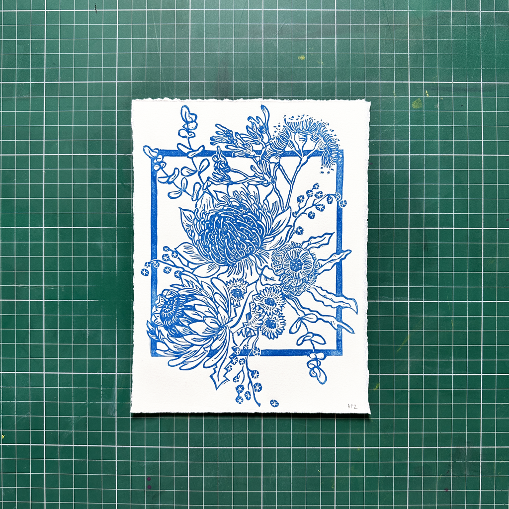 Blue Wildflower Print