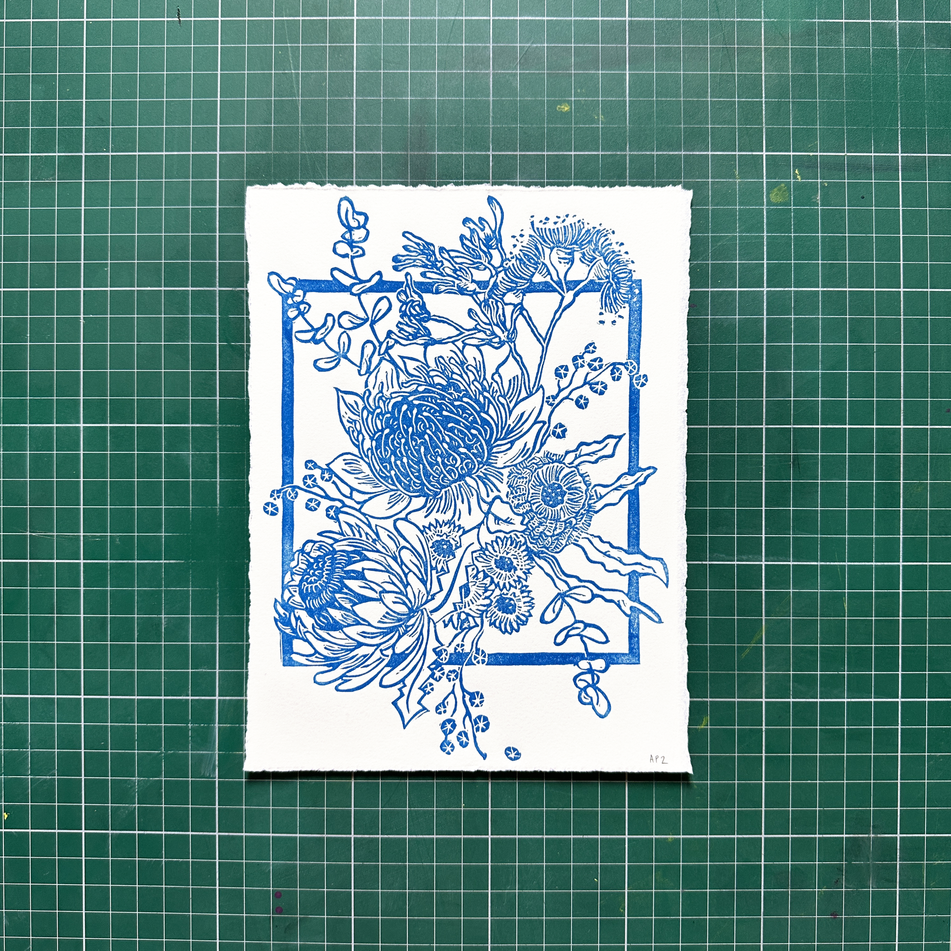 Blue Wildflower Print