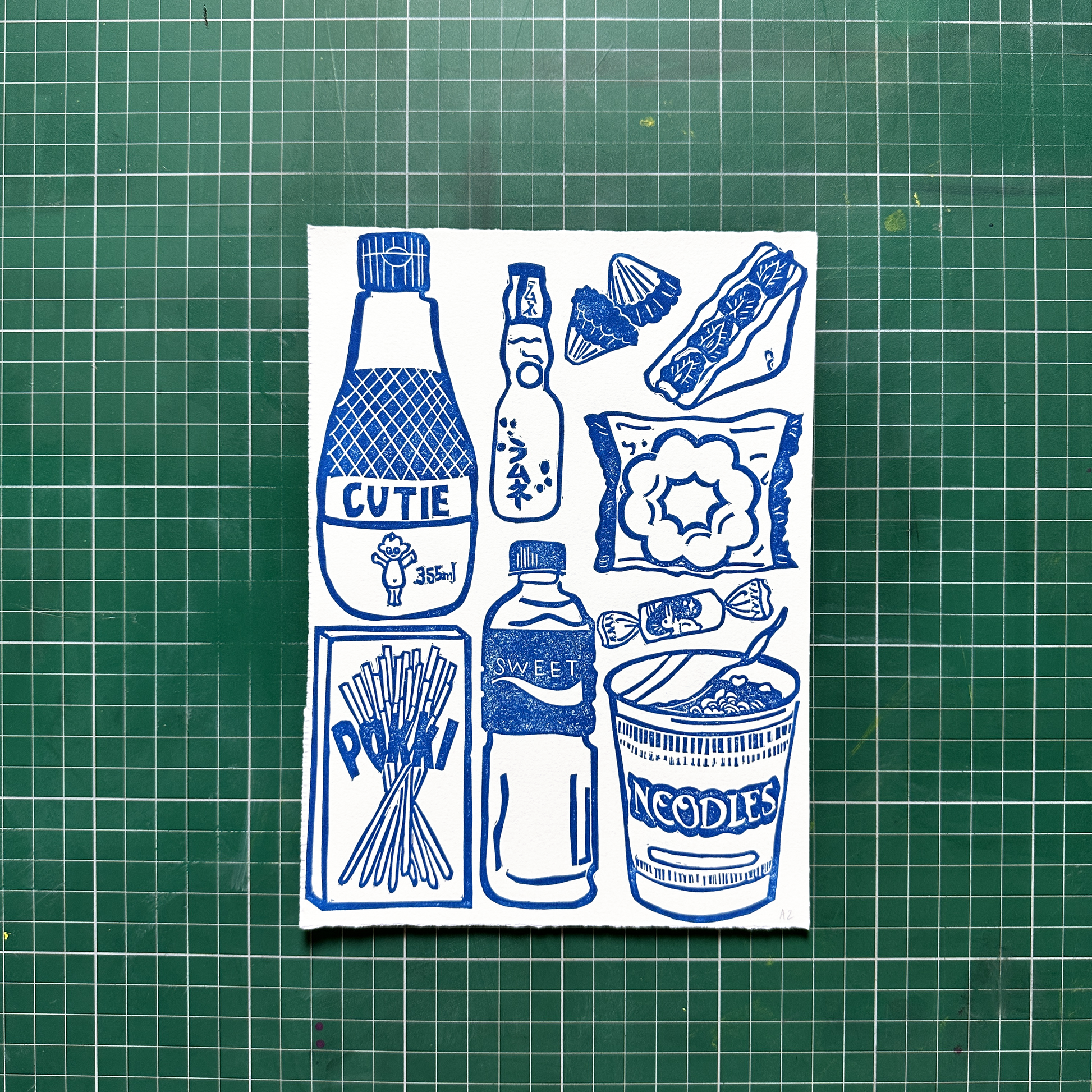 Blue Snack Time Print