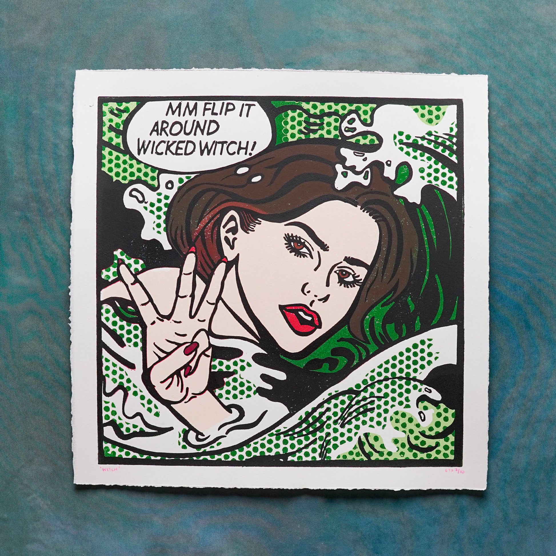 WITCH Reduction Lino Print