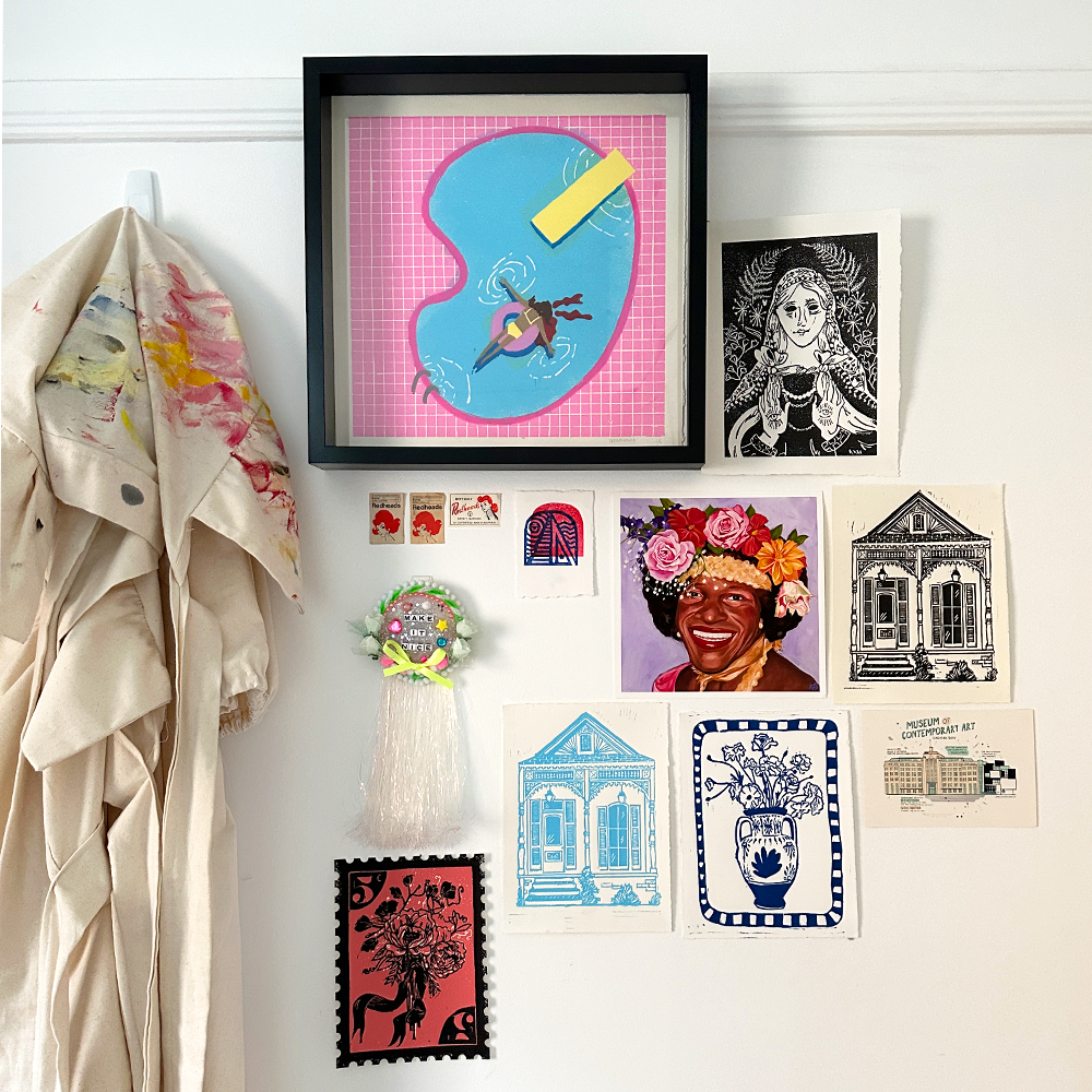 Dreamhouse Original Lino Print