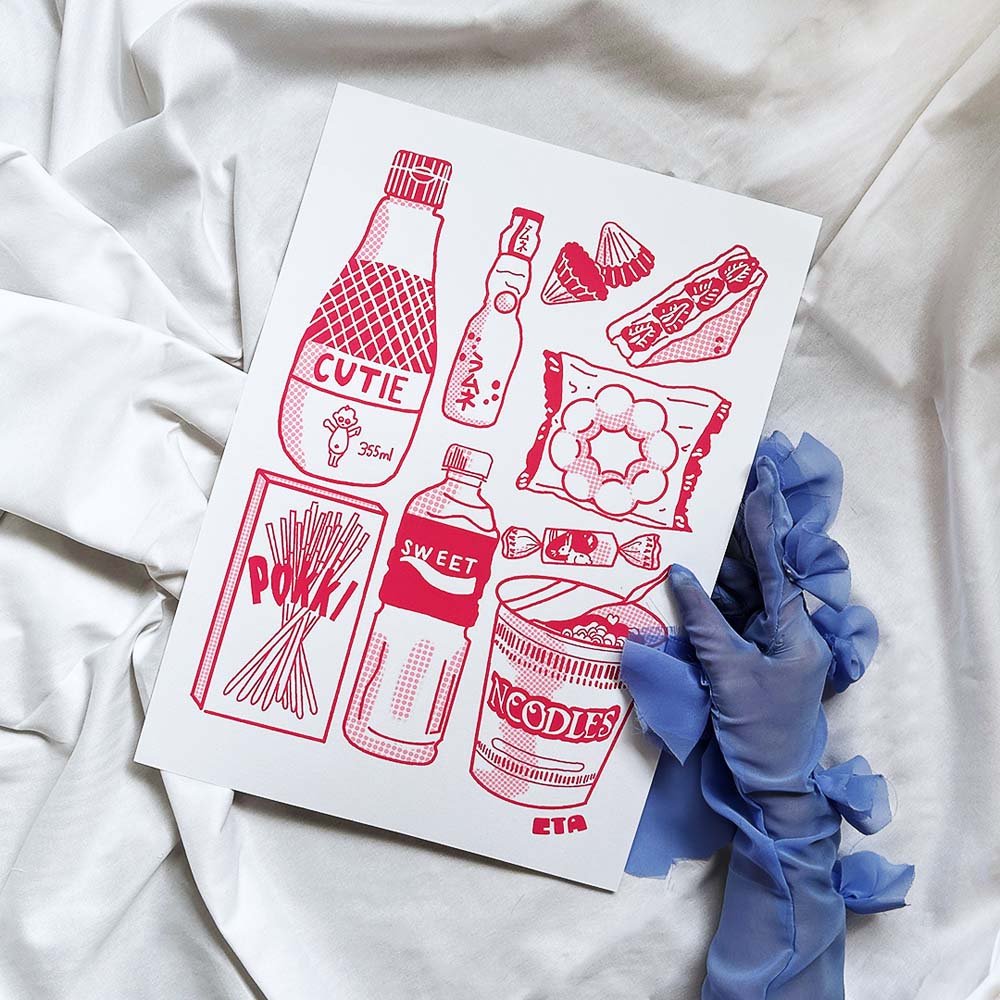 Snack Time – A3 Screen Print