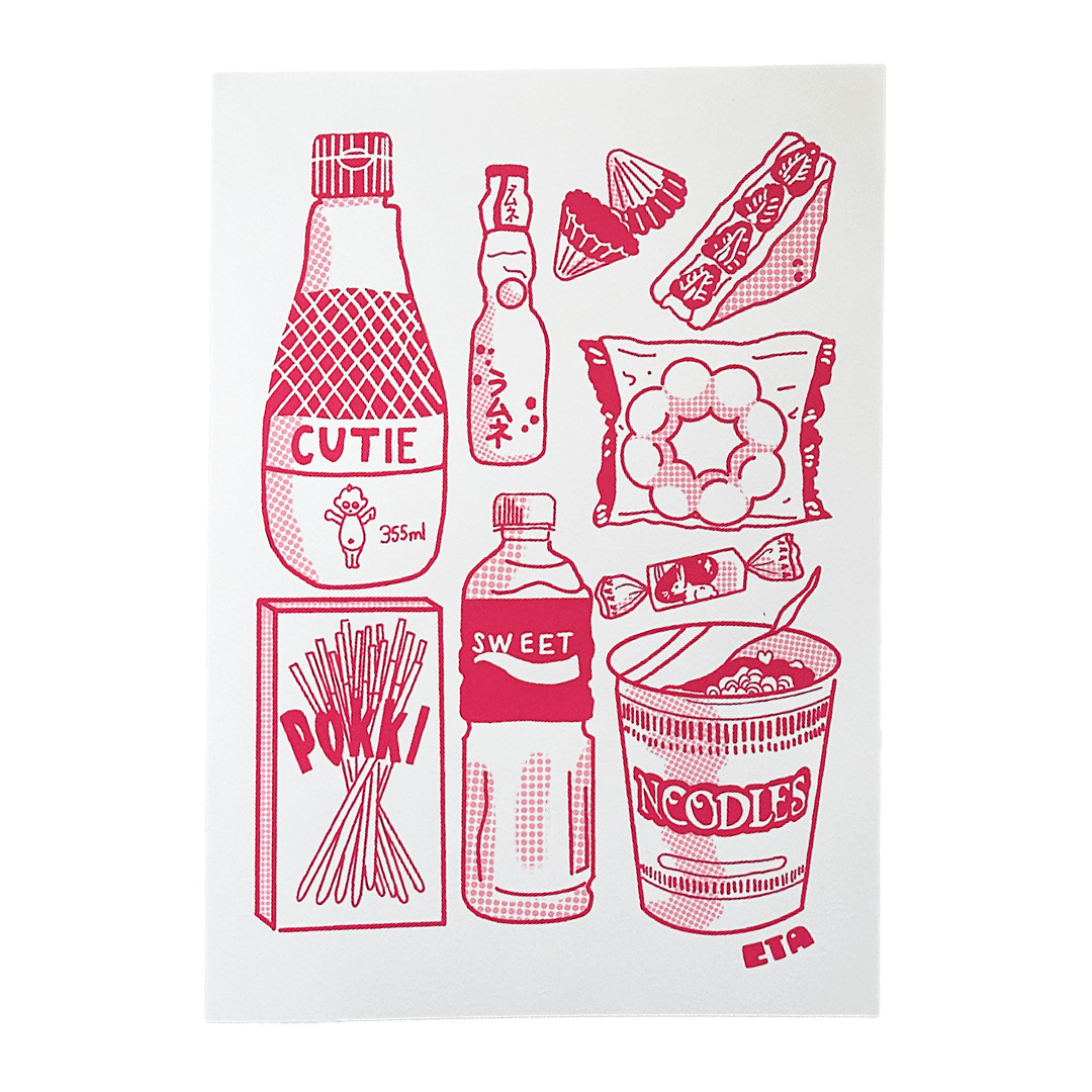 Snack Time – A3 Screen Print