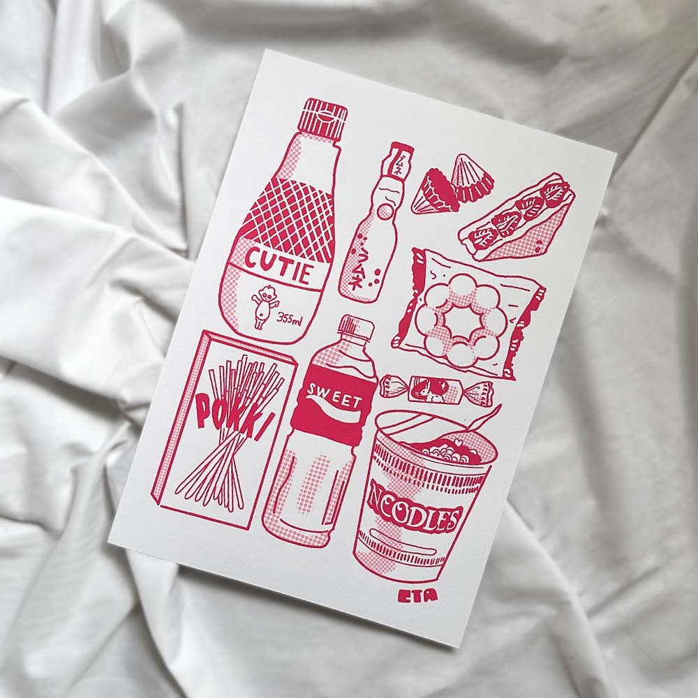 Snack Time – A3 Screen Print