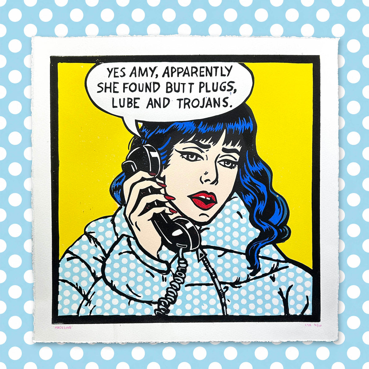 Madeline Reduction Lino Print
