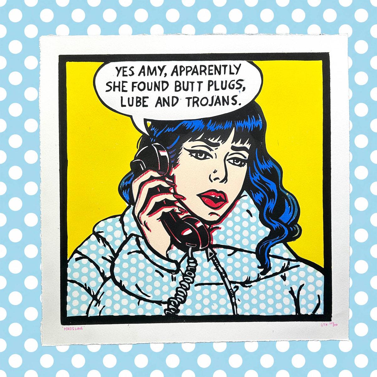 Madeline Reduction Lino Print