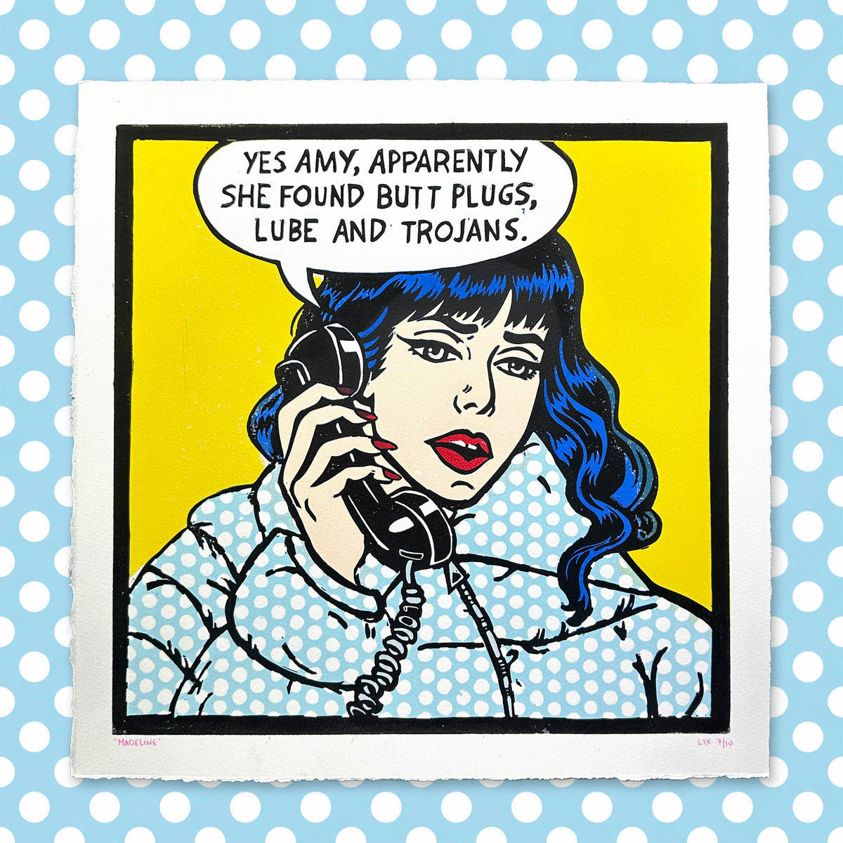 Madeline Reduction Lino Print
