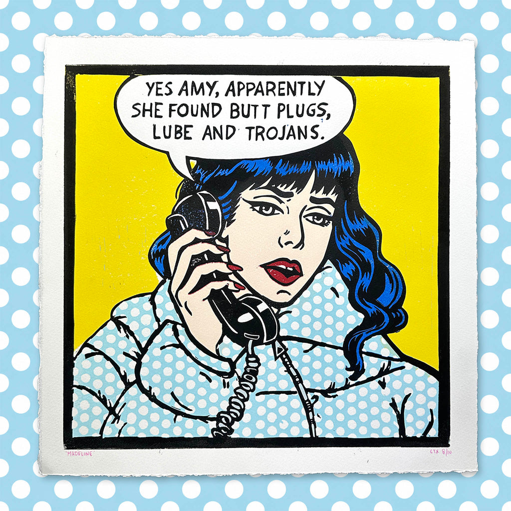 Madeline Reduction Lino Print