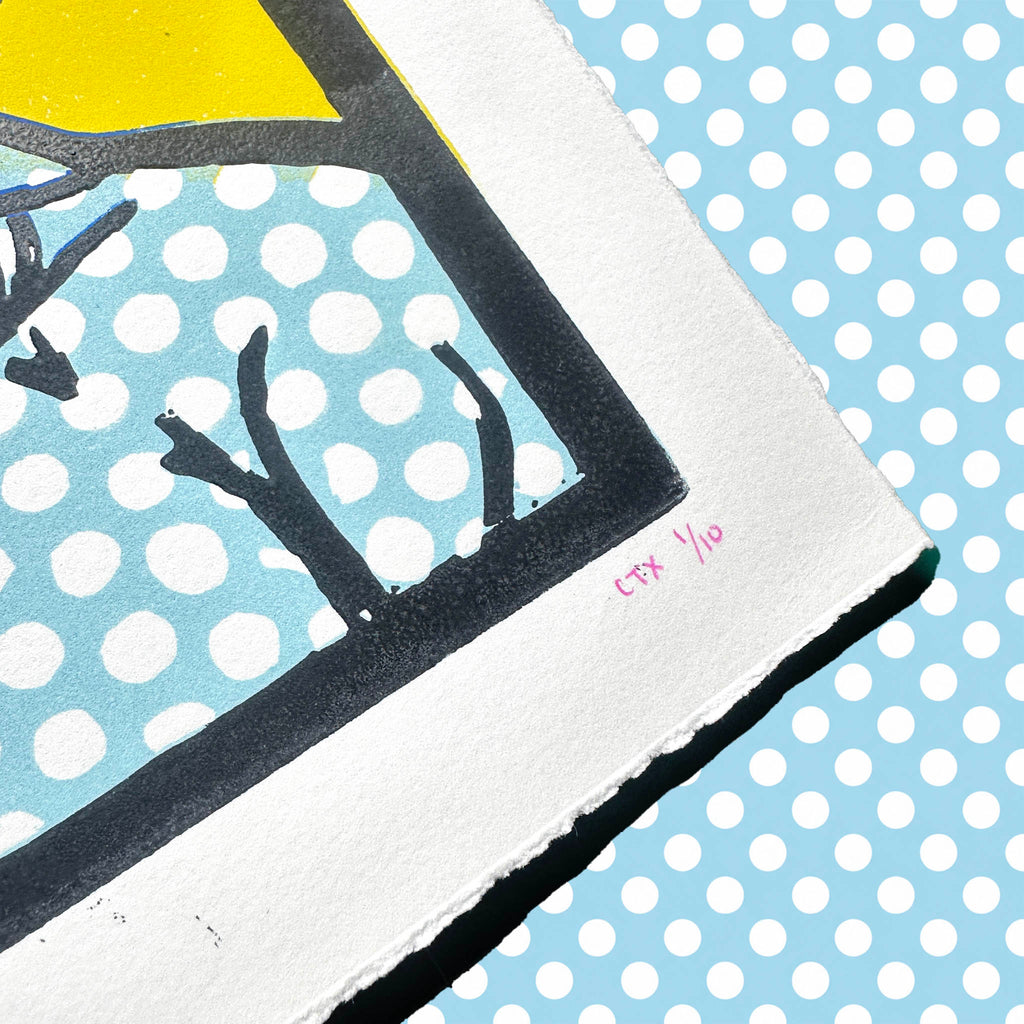 Madeline Reduction Lino Print