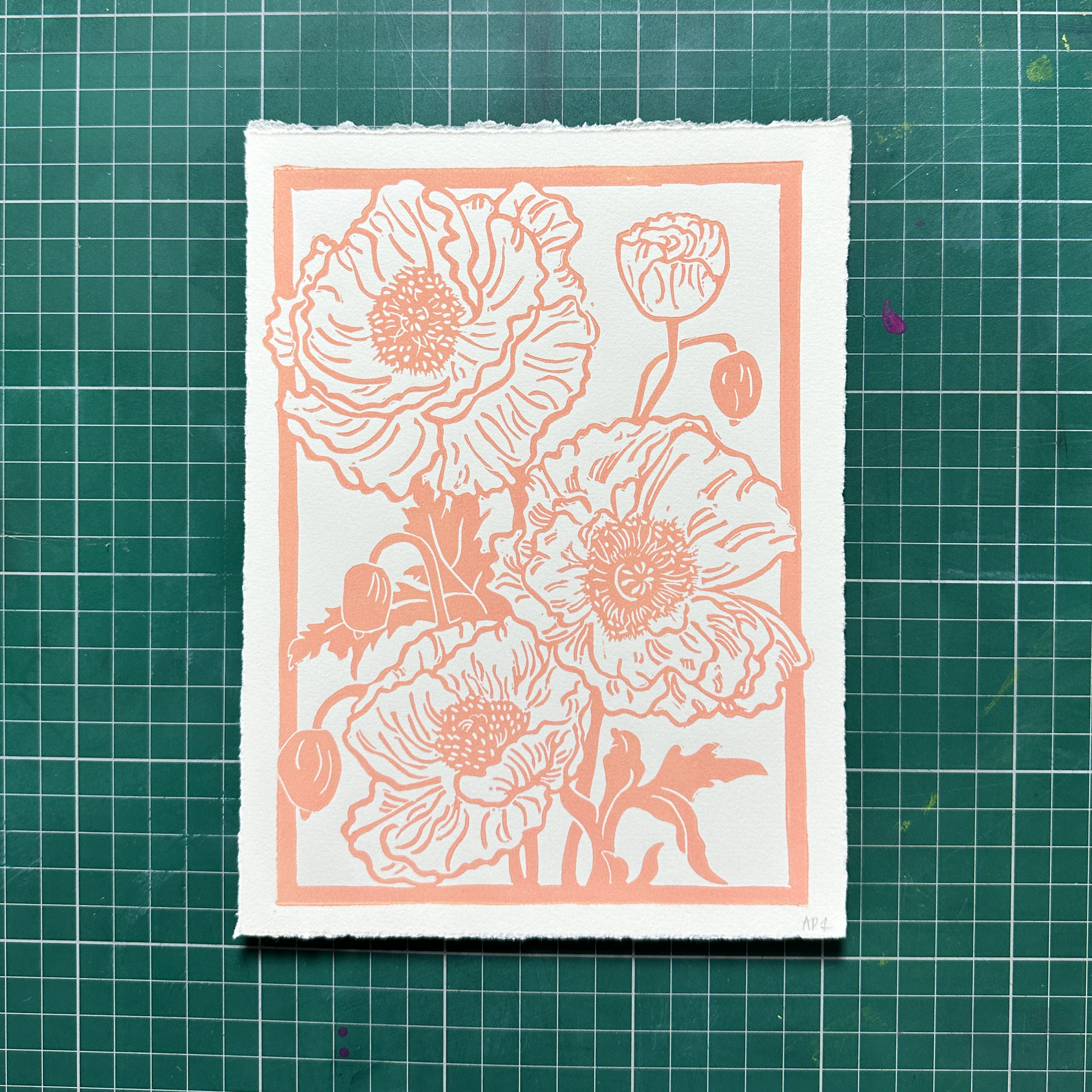 Peach Poppy Print