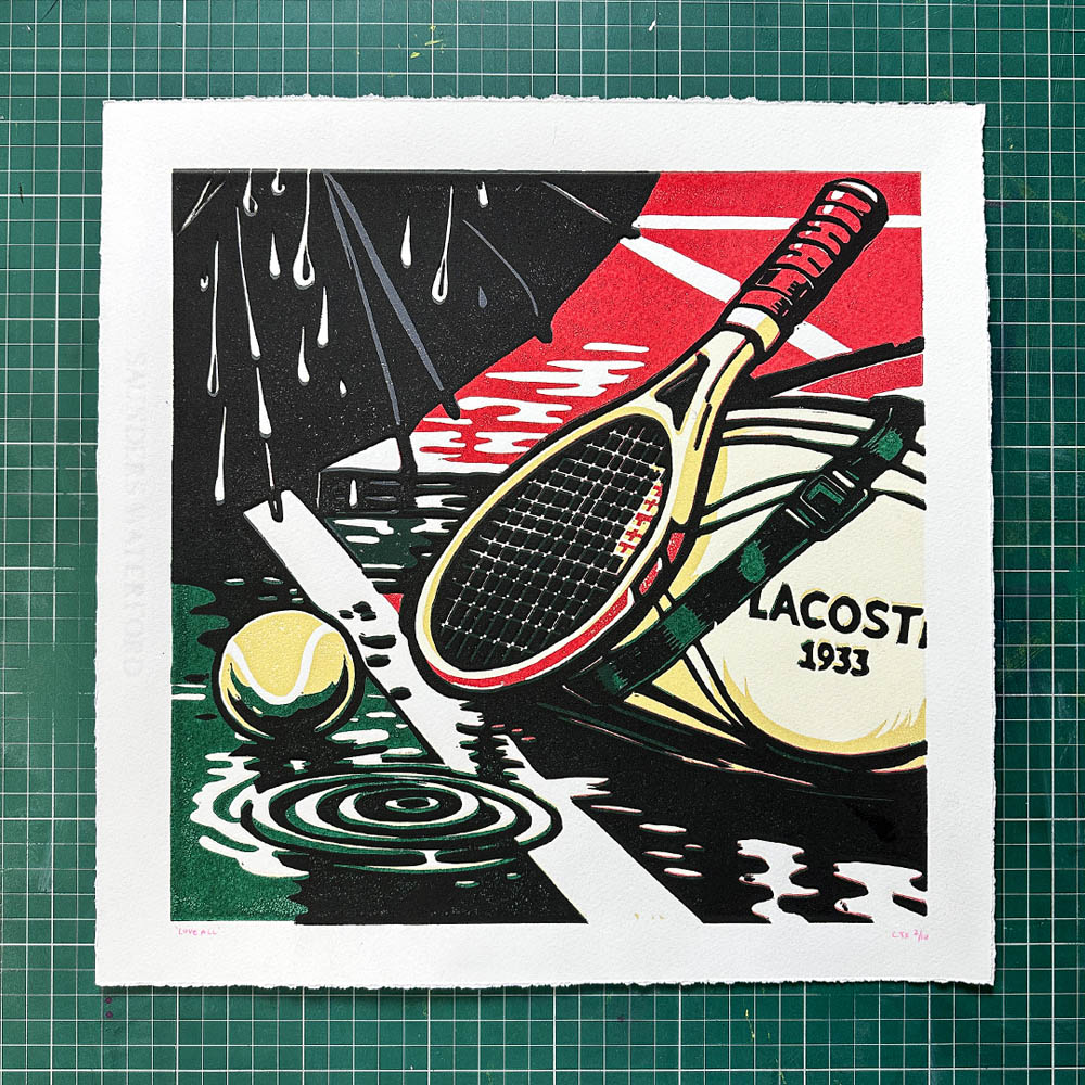 Love All Reduction Lino Print
