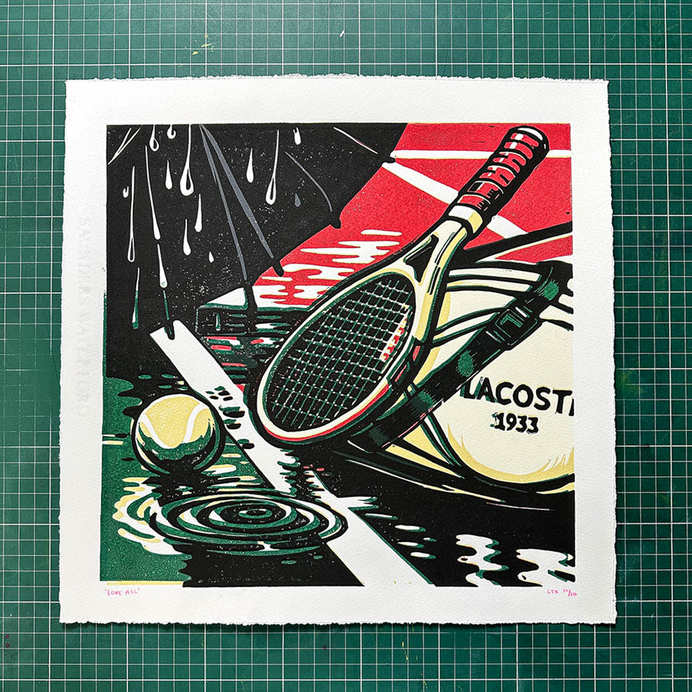 Love All Reduction Lino Print