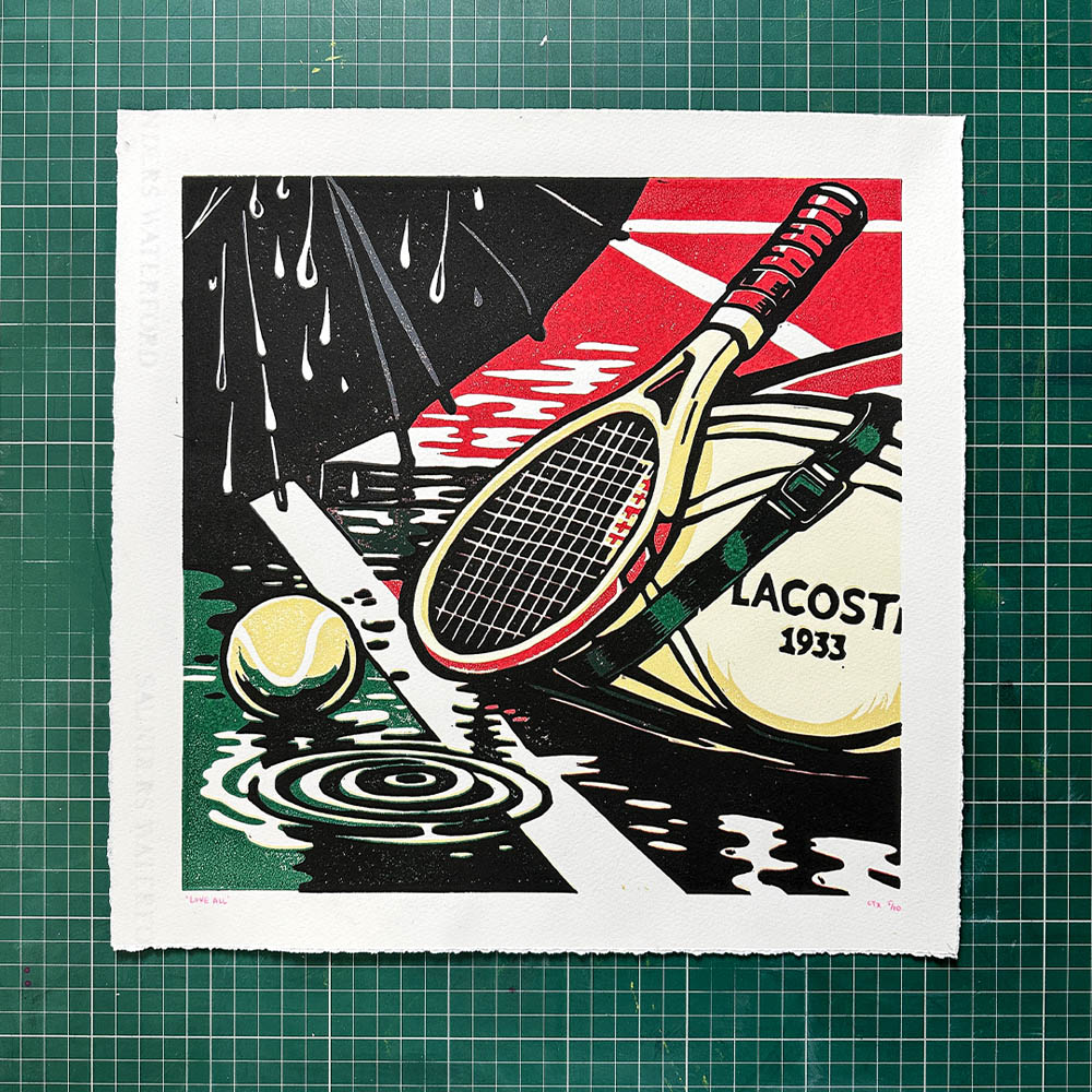 Love All Reduction Lino Print