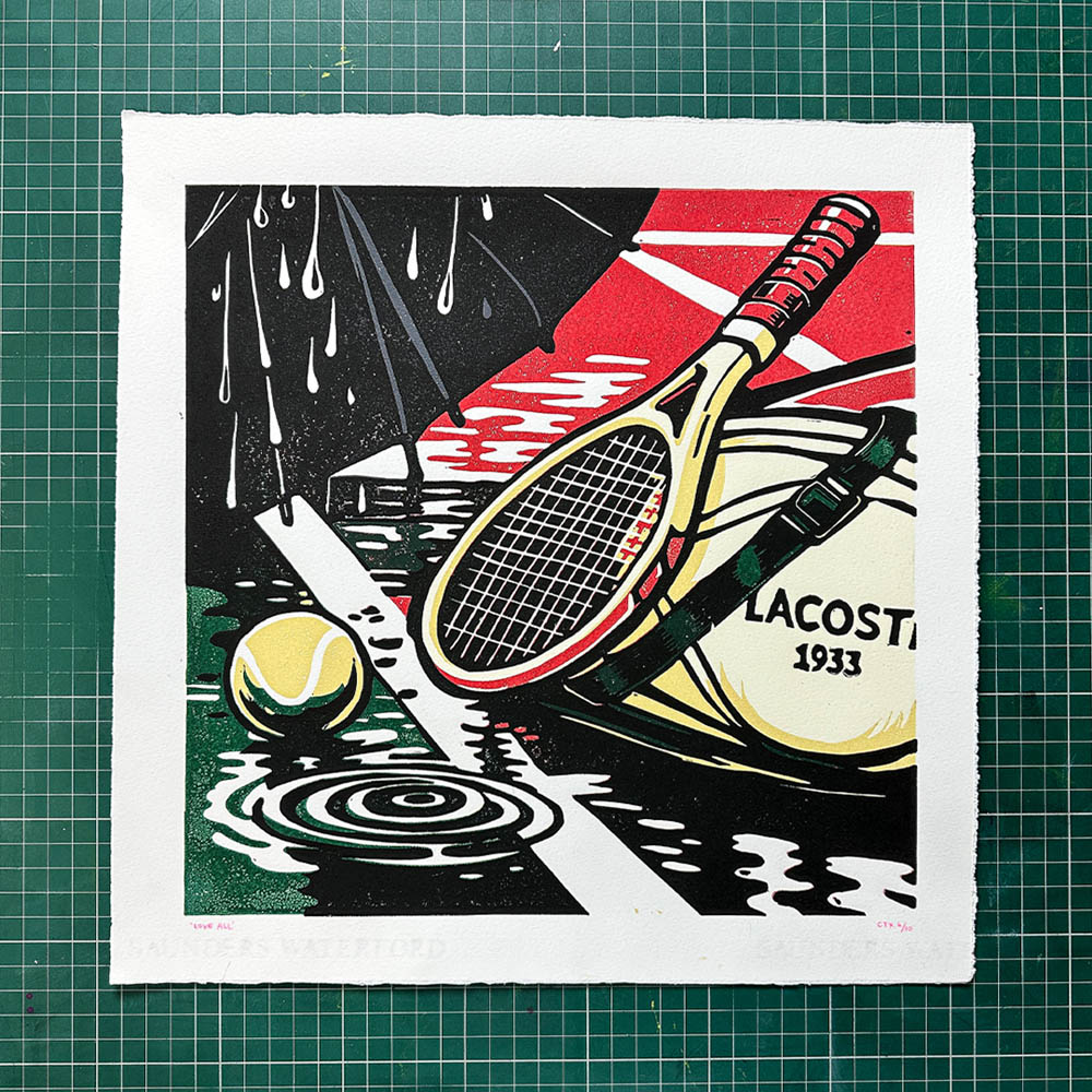 Love All Reduction Lino Print