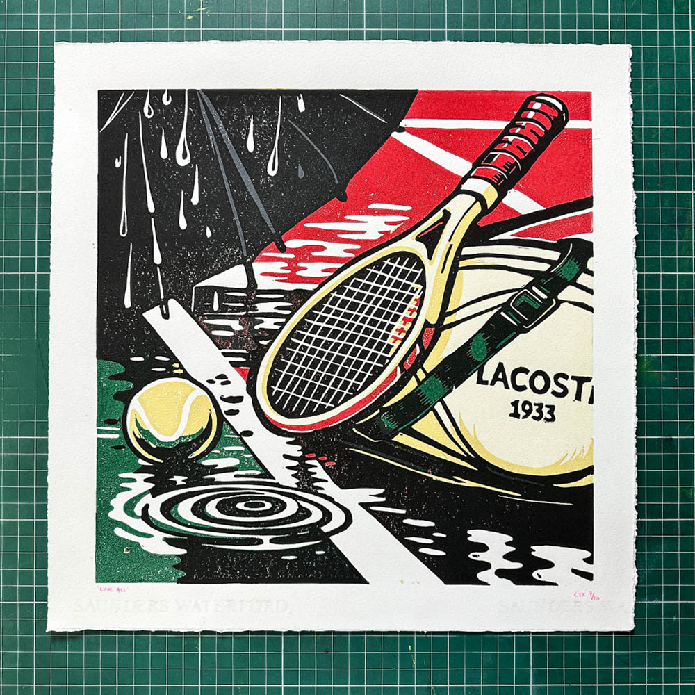 Love All Reduction Lino Print